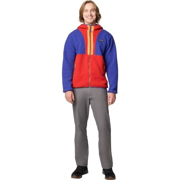 Columbia Back Bowl II Remastered Sherpa Hoodie Jacket Men's Medium M Red Blue LE - Picture 2 of 5